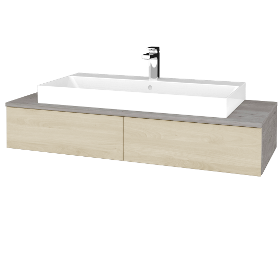 Waschtischunterschrank JOCKAM SZZ2 120 (Waschtisch Glance)  - D01 Beton - D24 Ohio - Nein