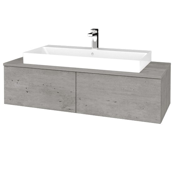 Waschtischunterschrank JOCKAM SZZ12 120 (Waschtisch Glance)  - D01 Beton - D01 Beton - Nein