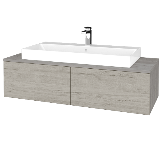Waschtischunterschrank JOCKAM SZZ12 120 (Waschtisch Glance)  - D01 Beton - D05 Oregon - Nein