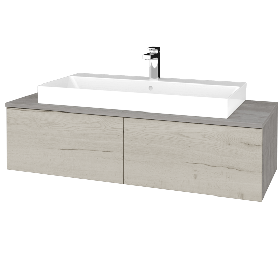 Waschtischunterschrank JOCKAM SZZ12 120 (Waschtisch Glance)  - D01 Beton - D28 Alberta - Nein