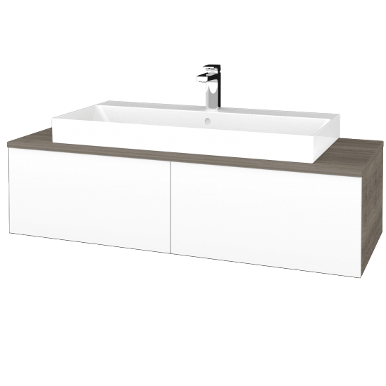 Kúpeľňová skrinka MODULE SZZ12 120 umývadlo Glance - D03 Cafe - M01 Biela mat - Nie