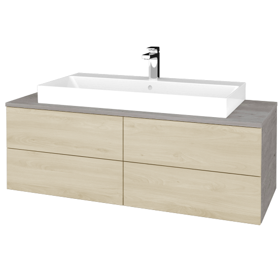 Waschtischunterschrank JOCKAM SZZ4 120 (Waschtisch Glance)  - D01 Beton - D24 Ohio - Nein