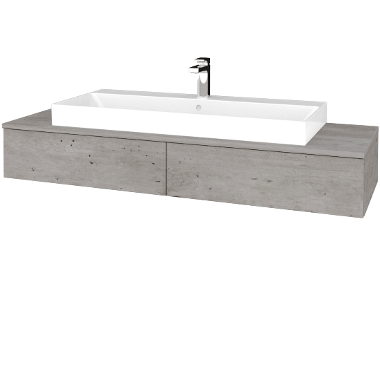 Waschtischunterschrank JOCKAM SZZ2 140 (Waschtisch Glance)  - D01 Beton - D01 Beton - Nein