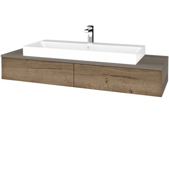 Waschtischunterschrank JOCKAM SZZ2 140 (Waschtisch Glance)  - D03 Cafe - D21 Tobacco - Nein