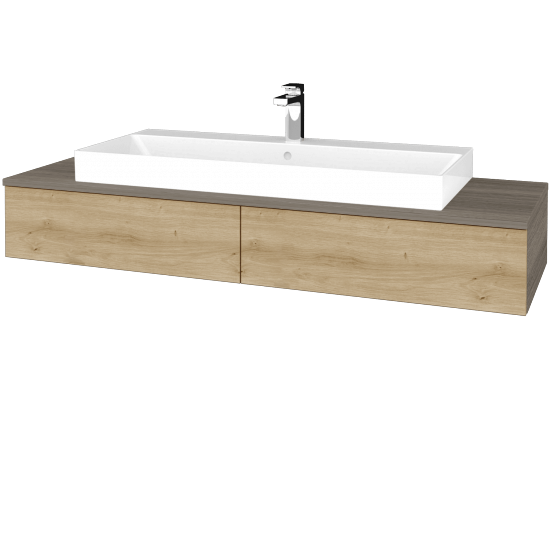 Waschtischunterschrank JOCKAM SZZ2 140 (Waschtisch Glance)  - D03 Cafe - D22 Caramel - Nein