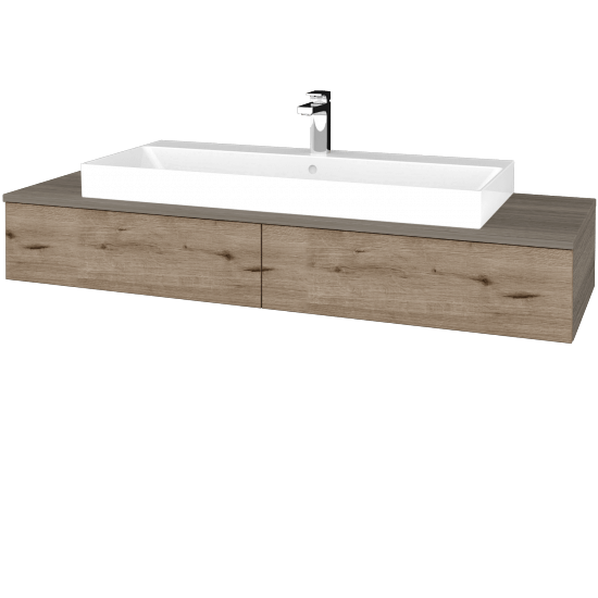 Waschtischunterschrank JOCKAM SZZ2 140 (Waschtisch Glance)  - D03 Cafe - D23 Herkules