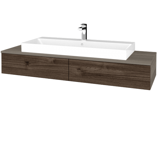 Waschtischunterschrank JOCKAM SZZ2 140 (Waschtisch Glance)  - D03 Cafe - D25 Teak - Nein