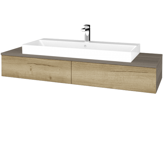 Waschtischunterschrank JOCKAM SZZ2 140 (Waschtisch Glance)  - D03 Cafe - D26 Ontario - Nein