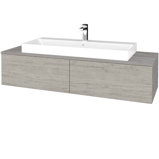 Waschtischunterschrank JOCKAM SZZ12 140 (Waschtisch Glance)  - D01 Beton - D05 Oregon - Nein