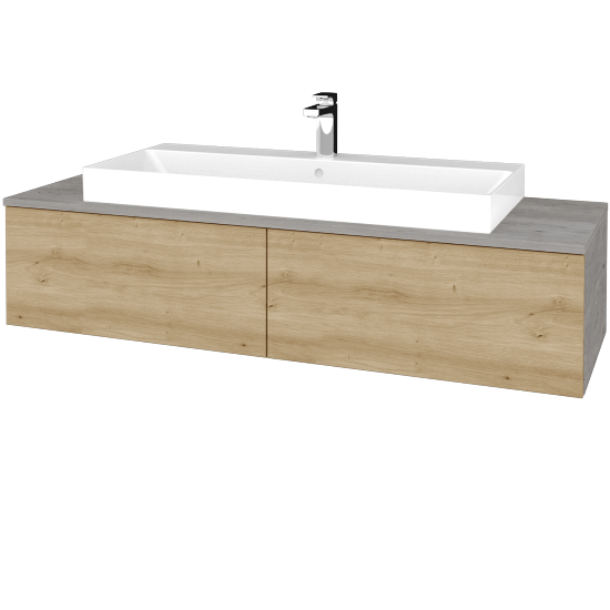 Waschtischunterschrank JOCKAM SZZ12 140 (Waschtisch Glance)  - D01 Beton - D22 Caramel - Nein
