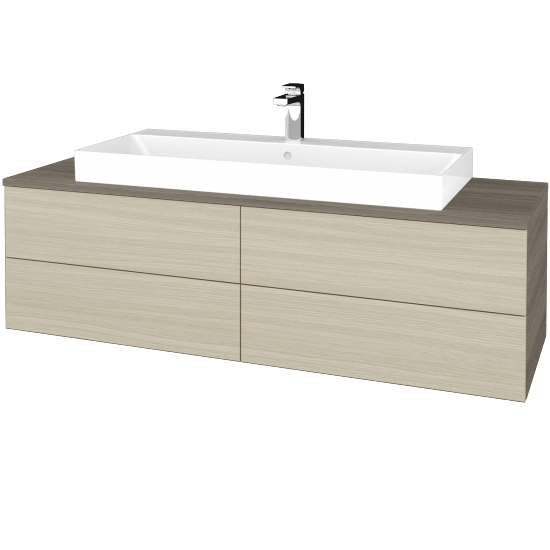 Waschtischunterschrank JOCKAM SZZ4 140 (Waschtisch Glance)  - D03 Cafe - D04 Eiche - Nein