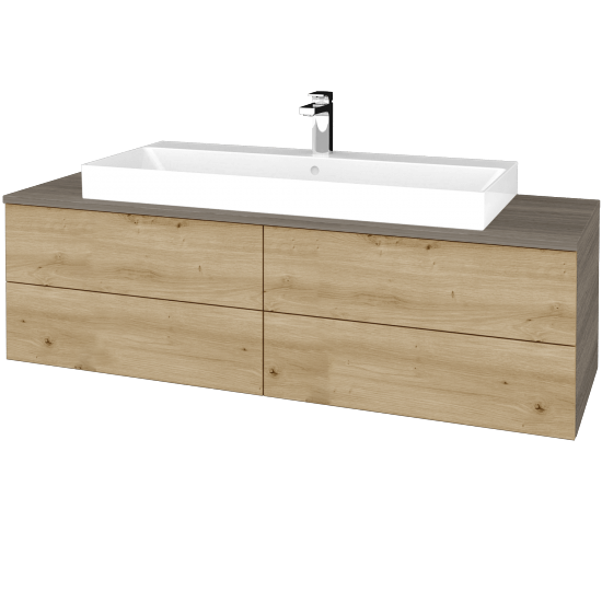 Waschtischunterschrank JOCKAM SZZ4 140 (Waschtisch Glance)  - D03 Cafe - D22 Caramel - Nein