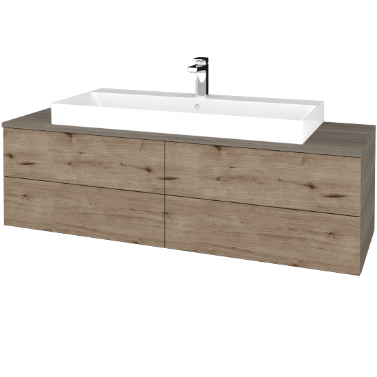 Waschtischunterschrank JOCKAM SZZ4 140 (Waschtisch Glance)  - D03 Cafe - D23 Herkules - Nein