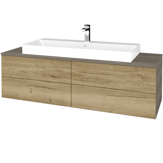 Waschtischunterschrank JOCKAM SZZ4 140 (Waschtisch Glance)  - D03 Cafe - D26 Ontario - Nein