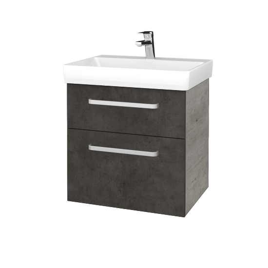 Waschtischunterschrank DEVELOP SZZ2 60  - D01 Beton - Griffes T01 - D16 Dark Beton