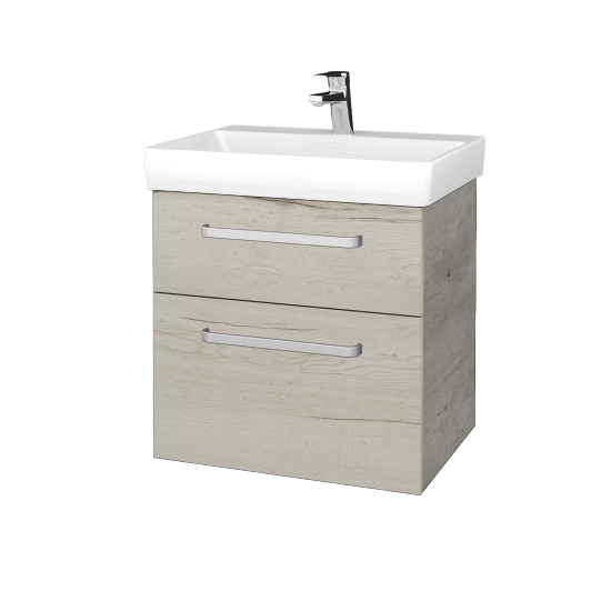 Waschtischunterschrank DEVELOP SZZ2 60  - D01 Beton - Griffes T01 - D28 Alberta