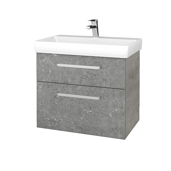 Waschtischunterschrank DEVELOP SZZ2 70  - D01 Beton - Griffes T01 - D20 Galaxy