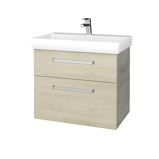 Waschtischunterschrank DEVELOP SZZ2 70  - D01 Beton - Griffes T01 - D24 Ohio