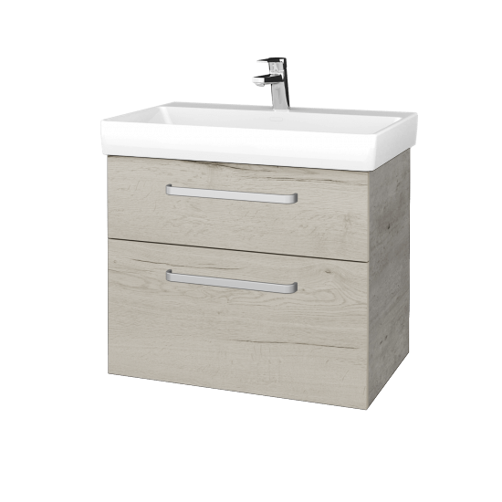 Waschtischunterschrank DEVELOP SZZ2 70  - D01 Beton - Griffes T01 - D28 Alberta