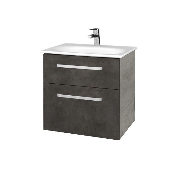 Waschtischunterschrank DEVELOP SZZ2 60  - D01 Beton - Griff T01 - D16 Dark Beton