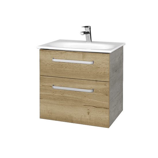 Waschtischunterschrank DEVELOP SZZ2 60  - D01 Beton - Griffes T01 - D26 Ontario