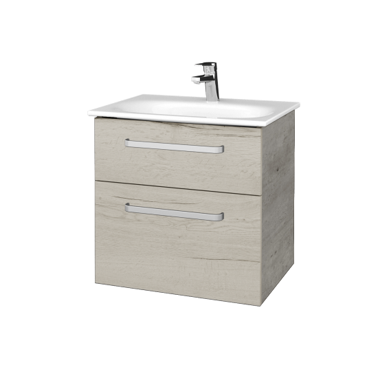 Waschtischunterschrank DEVELOP SZZ2 60  - D01 Beton - Griffes T01 - D28 Alberta