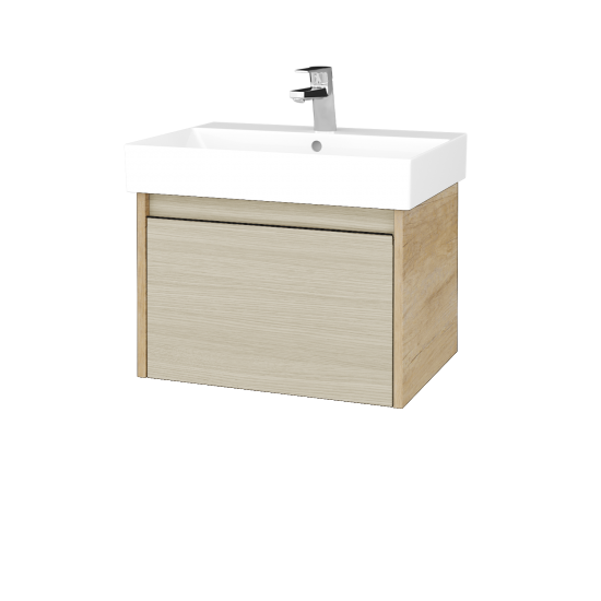 Waschtischunterschrank LOGI SZZ 60 (Waschtisch Glance 60)  - D15 Eiche Nebraska - D04 Eiche