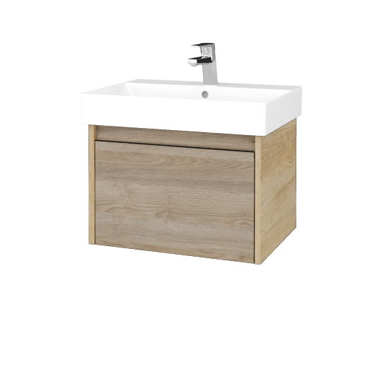 Waschtischunterschrank LOGI SZZ 60 (Waschtisch Glance 60)  - D15 Eiche Nebraska - D17 Eiche Colorado