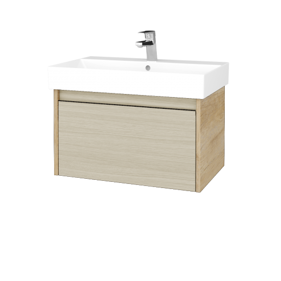 Waschtischunterschrank LOGI SZZ 70 (Waschtisch Glance 70)  - D15 Eiche Nebraska - D04 Eiche