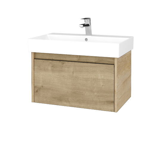 Waschtischunterschrank LOGI SZZ 70 (Waschtisch Glance 70)  - D15 Eiche Nebraska - D09 Arlington