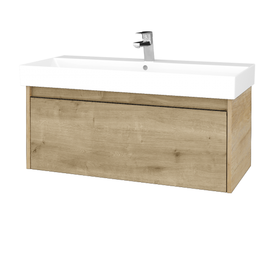 Waschtischunterschrank LOGI SZZ 100 (Waschtisch Glance 100)  - D15 Eiche Nebraska - D09 Arlington