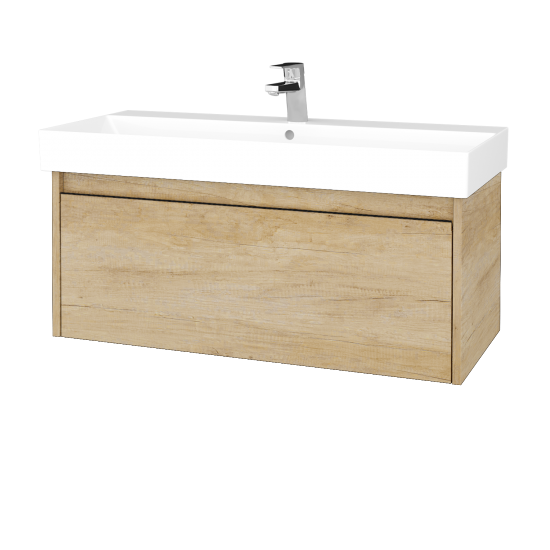 Waschtischunterschrank LOGI SZZ 100 (Waschtisch Glance 100)  - D15 Eiche Nebraska - D15 Eiche Nebraska