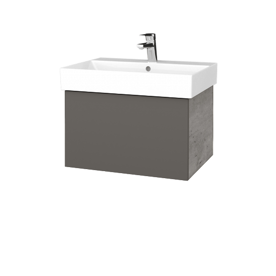 Badezimmerschrank FLAT SZZ 60 (Waschtisch Glance)  - D01 Beton - N06 Lava