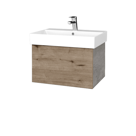 Waschtischunterschrank FLAT SZZ 60 (Waschtisch Glance)  - D01 Beton - D23 Herkules