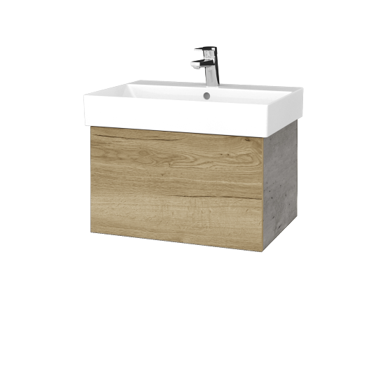 Waschtischunterschrank FLAT SZZ 60 (Waschtisch Glance)  - D01 Beton - D26 Ontario