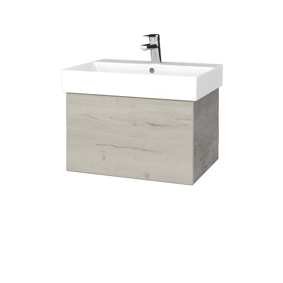 Waschtischunterschrank FLAT SZZ 60 (Waschtisch Glance)  - D01 Beton - D28 Alberta