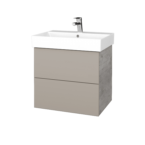 Waschtischunterschrank FLAT SZZ2 60 (Waschtisch Glance)  - D01 Beton - N07 Stone
