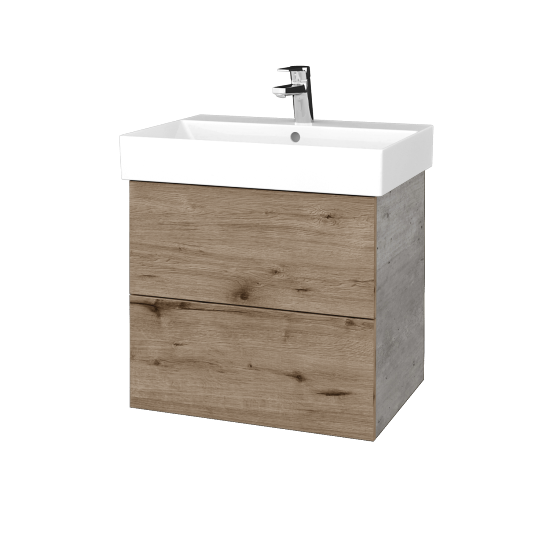 Waschtischunterschrank FLAT SZZ2 60 (Waschtisch Glance)  - D01 Beton - D23 Herkules