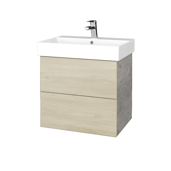 Waschtischunterschrank FLAT SZZ2 60 (Waschtisch Glance)  - D01 Beton - D24 Ohio
