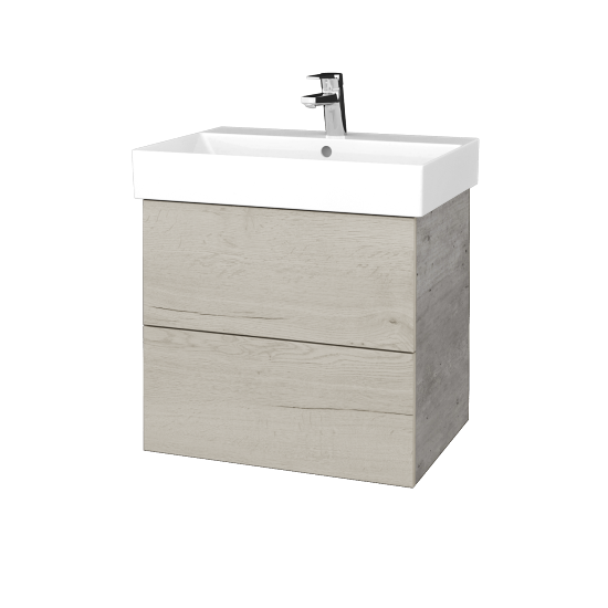 Waschtischunterschrank FLAT SZZ2 60 (Waschtisch Glance)  - D01 Beton - D28 Alberta