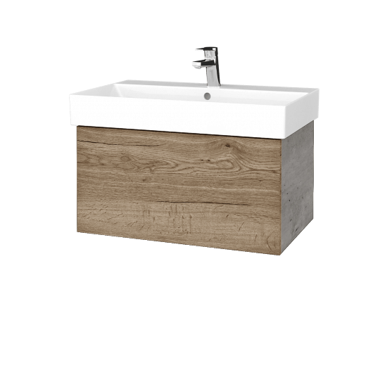 Waschtischunterschrank FLAT SZZ 70 (Waschtisch Glance)  - D01 Beton - D21 Tobacco