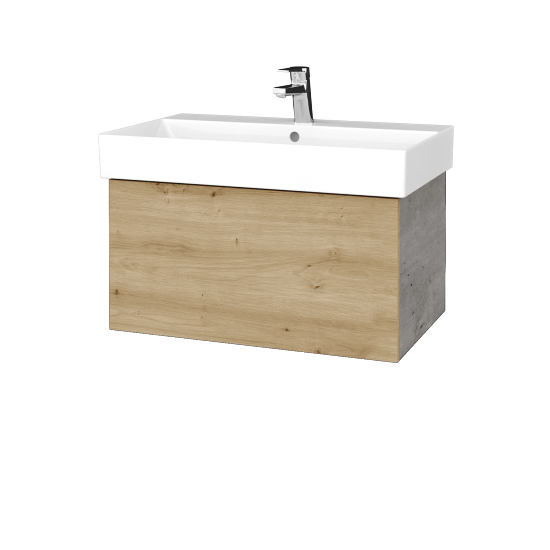 Waschtischunterschrank FLAT SZZ 70 (Waschtisch Glance)  - D01 Beton - D22 Caramel