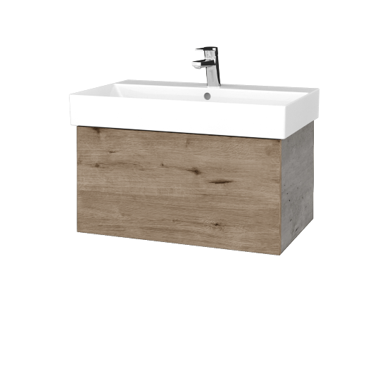 Waschtischunterschrank FLAT SZZ 70 (Waschtisch Glance)  - D01 Beton - D23 Herkules