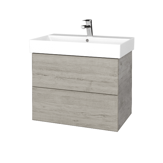 Waschtischunterschrank FLAT SZZ2 70 (Waschtisch Glance)  - D01 Beton - D05 Oregon