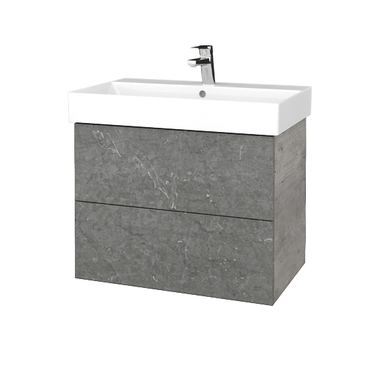 Waschtischunterschrank FLAT SZZ2 70 (Waschtisch Glance)  - D01 Beton - D20 Galaxy