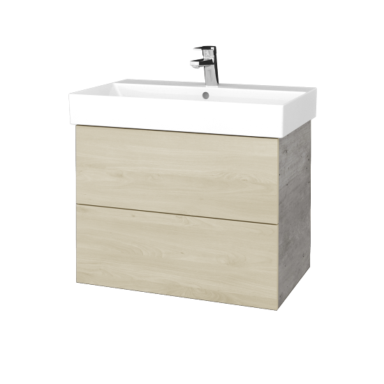 Waschtischunterschrank FLAT SZZ2 70 (Waschtisch Glance)  - D01 Beton - D24 Ohio