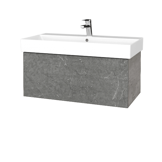 Waschtischunterschrank FLAT SZZ 85 (Waschtisch Glance)  - D01 Beton - D20 Galaxy