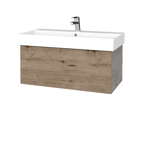 Waschtischunterschrank FLAT SZZ 85 (Waschtisch Glance)  - D01 Beton - D23 Herkules