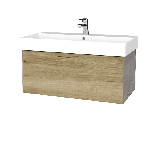 Waschtischunterschrank FLAT SZZ 85 (Waschtisch Glance)  - D01 Beton - D26 Ontario