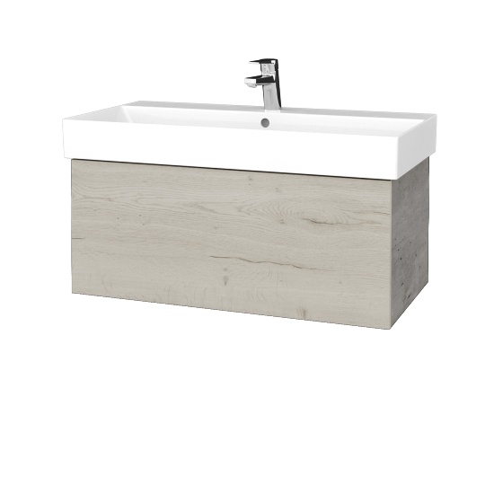 Waschtischunterschrank FLAT SZZ 85 (Waschtisch Glance)  - D01 Beton - D28 Alberta